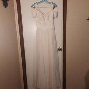 Vintage Wedding Dress- Mike Benet Formals -Cream Color - Size 6